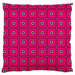 Pink Pattern Squares Large Cushion Case (one Side)