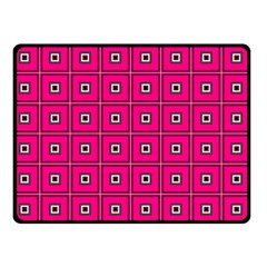 Pink Pattern Squares Double Sided Fleece Blanket (small) 