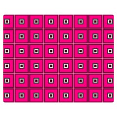 Pink Pattern Squares Double Sided Flano Blanket (medium) 