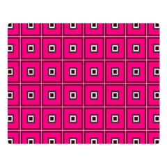 Pink Pattern Squares Double Sided Flano Blanket (large) 