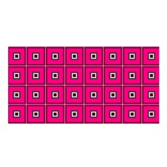 Pink Pattern Squares Satin Shawl