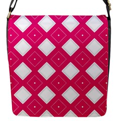 Pattern Texture Flap Closure Messenger Bag (s)