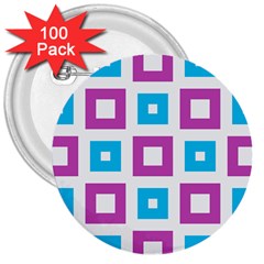 Pattern Plaid 3  Buttons (100 Pack)  by HermanTelo