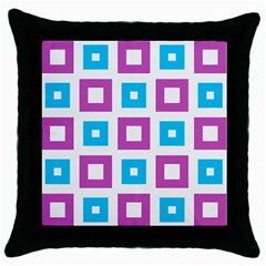 Pattern Plaid Throw Pillow Case (black) by HermanTelo