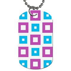 Pattern Plaid Dog Tag (one Side)