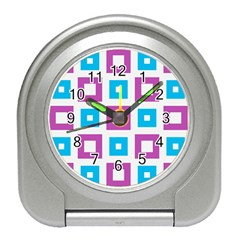 Pattern Plaid Travel Alarm Clock