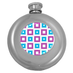 Pattern Plaid Round Hip Flask (5 Oz)