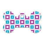 Pattern Plaid Dog Tag Bone (Two Sides) Front