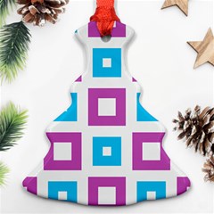 Pattern Plaid Christmas Tree Ornament (two Sides)