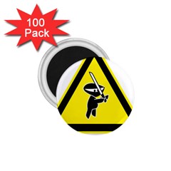 Ninja Signs Symbols Sword Fighter 1 75  Magnets (100 Pack)  by Sudhe