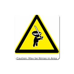 Ninja Signs Symbols Sword Fighter Square Magnet by Sudhe