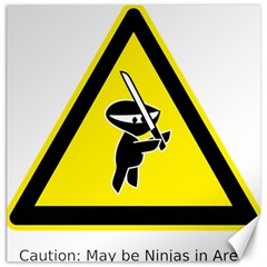 Ninja Signs Symbols Sword Fighter Canvas 16  X 16  by Sudhe