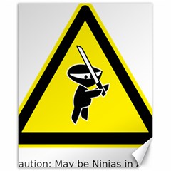 Ninja Signs Symbols Sword Fighter Canvas 16  X 20  by Sudhe