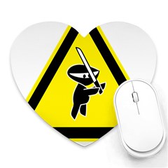 Ninja Signs Symbols Sword Fighter Heart Mousepads by Sudhe