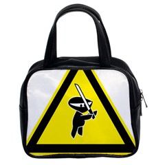 Ninja Signs Symbols Sword Fighter Classic Handbag (two Sides) by Sudhe