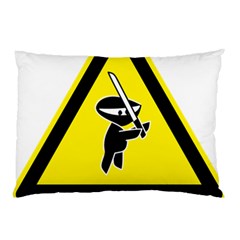 Ninja Signs Symbols Sword Fighter Pillow Case by Sudhe