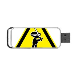 Ninja Signs Symbols Sword Fighter Portable Usb Flash (one Side) by Sudhe