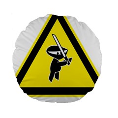 Ninja Signs Symbols Sword Fighter Standard 15  Premium Round Cushions by Sudhe