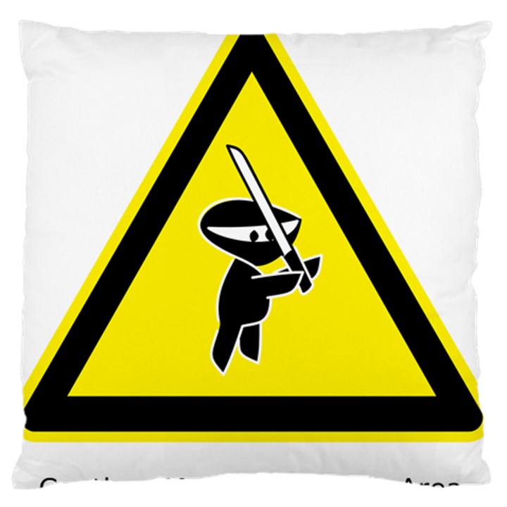 Ninja Signs Symbols Sword Fighter Standard Flano Cushion Case (Two Sides)