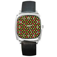 Pattern Texture Backgrounds Square Metal Watch