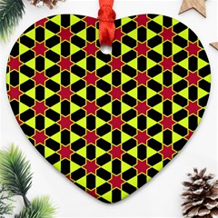 Pattern Texture Backgrounds Heart Ornament (two Sides)