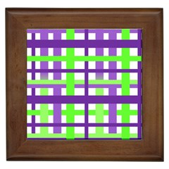 Plaid Waffle Gingham Framed Tiles by HermanTelo