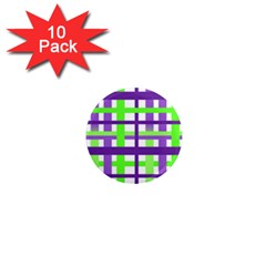 Plaid Waffle Gingham 1  Mini Magnet (10 Pack) 