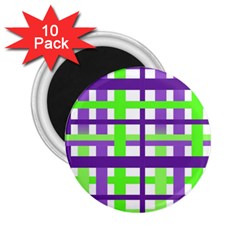 Plaid Waffle Gingham 2 25  Magnets (10 Pack)  by HermanTelo