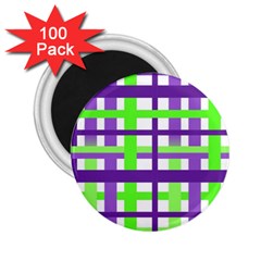 Plaid Waffle Gingham 2 25  Magnets (100 Pack)  by HermanTelo