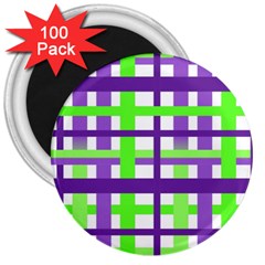 Plaid Waffle Gingham 3  Magnets (100 Pack) by HermanTelo