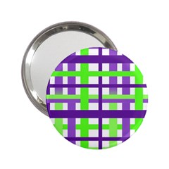 Plaid Waffle Gingham 2 25  Handbag Mirrors by HermanTelo