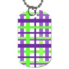 Plaid Waffle Gingham Dog Tag (two Sides)