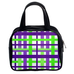 Plaid Waffle Gingham Classic Handbag (two Sides) by HermanTelo