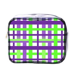 Plaid Waffle Gingham Mini Toiletries Bag (one Side) by HermanTelo