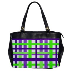 Plaid Waffle Gingham Oversize Office Handbag