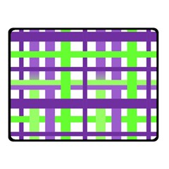 Plaid Waffle Gingham Double Sided Fleece Blanket (small) 