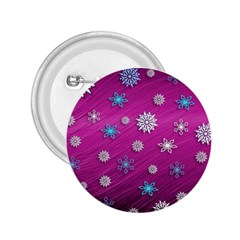 Snowflakes Winter Christmas Purple 2 25  Buttons by HermanTelo