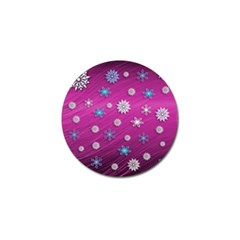 Snowflakes Winter Christmas Purple Golf Ball Marker (10 Pack) by HermanTelo