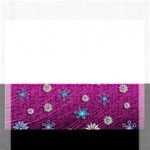 Snowflakes Winter Christmas Purple Rectangular Jigsaw Puzzl Front