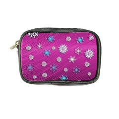 Snowflakes Winter Christmas Purple Coin Purse by HermanTelo