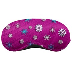 Snowflakes Winter Christmas Purple Sleeping Mask by HermanTelo