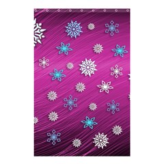 Snowflakes Winter Christmas Purple Shower Curtain 48  X 72  (small) 