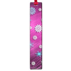 Snowflakes Winter Christmas Purple Large Book Marks by HermanTelo