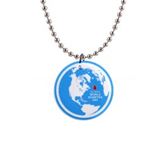 The World Day Of Struggle Against Diabet 1  Button Necklace by Sudhe