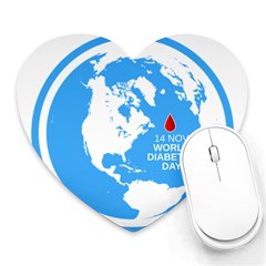 The World Day Of Struggle Against Diabet Heart Mousepads by Sudhe