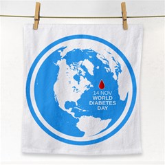 The World Day Of Struggle Against Diabet Face Towel by Sudhe