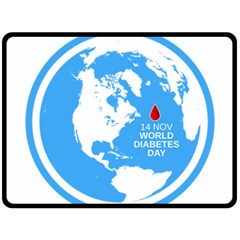 The World Day Of Struggle Against Diabet Fleece Blanket (large)  by Sudhe