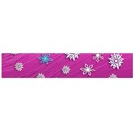 Snowflakes Winter Christmas Purple Large Flano Scarf  Front