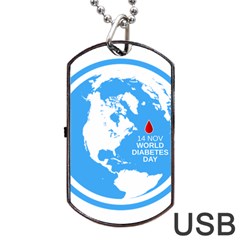 The World Day Of Struggle Against Diabet Dog Tag Usb Flash (two Sides) by Sudhe