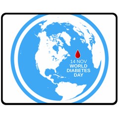 The World Day Of Struggle Against Diabet Double Sided Fleece Blanket (medium)  by Sudhe